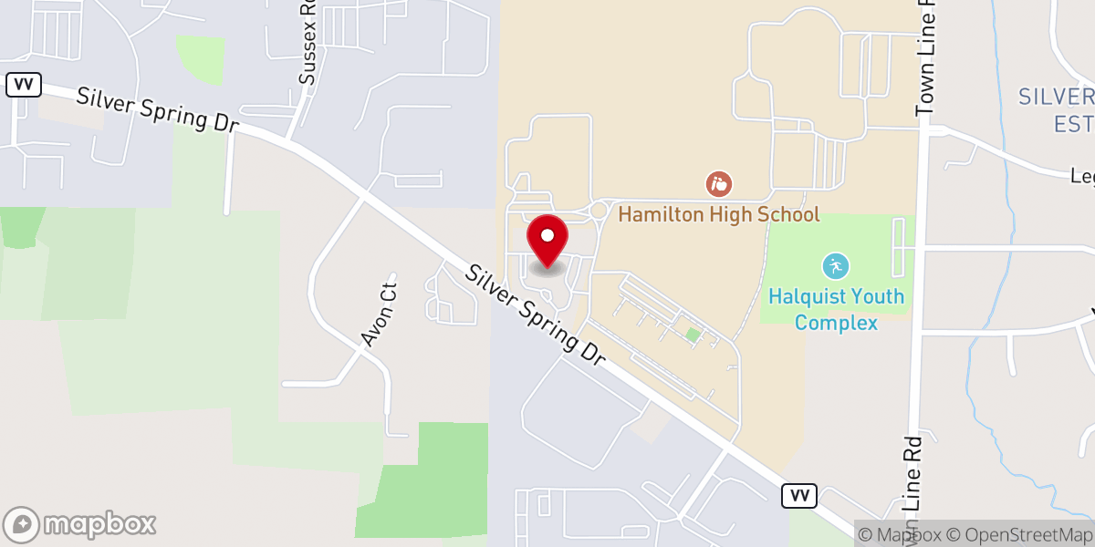 Map showing location of Christ Our Savior Lutheran Church
