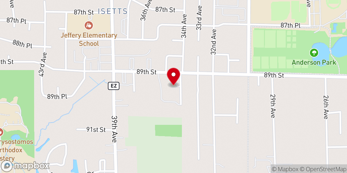 Map showing location of Lakeshore Tabernacle