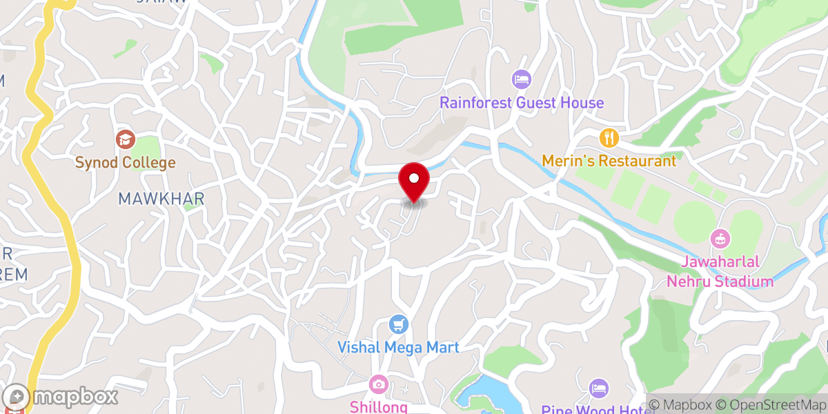 Map showing location of Baptist Church Of Mizoram