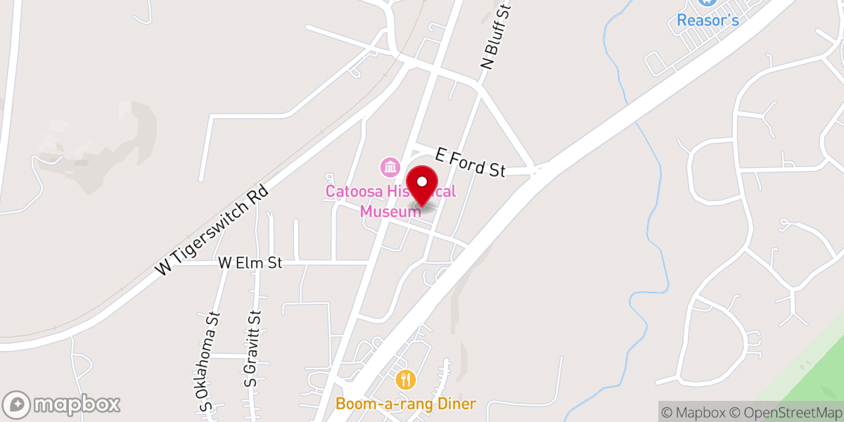 Map showing location of Catoosa Community Center