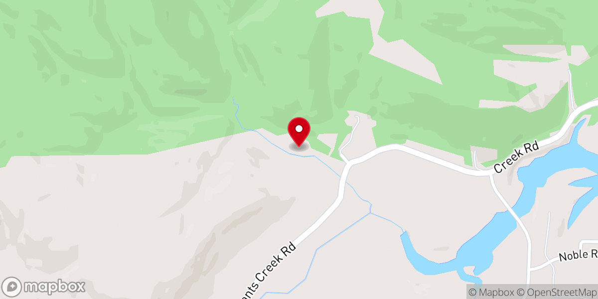 Map showing location of Grants Creek Church