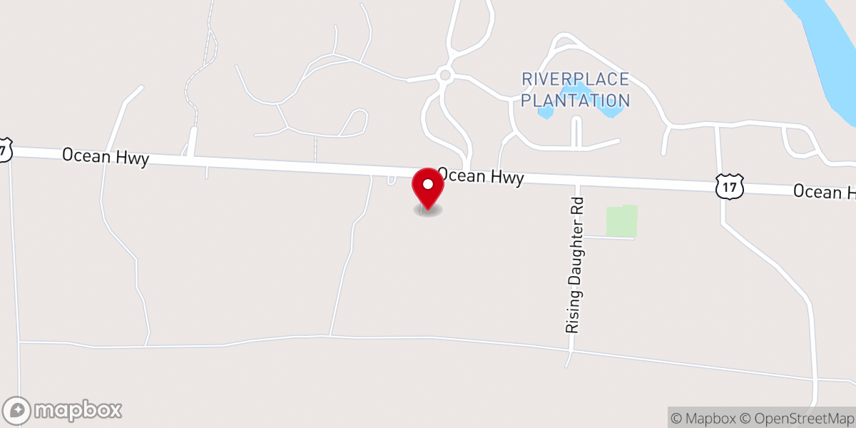 Map showing location of Mount Odum Baptist Church