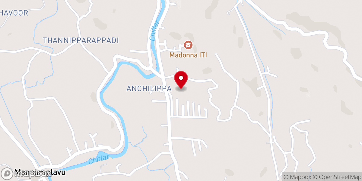 Map showing location of St. Pius Xth Syro-Malabar Church, Anchilippa