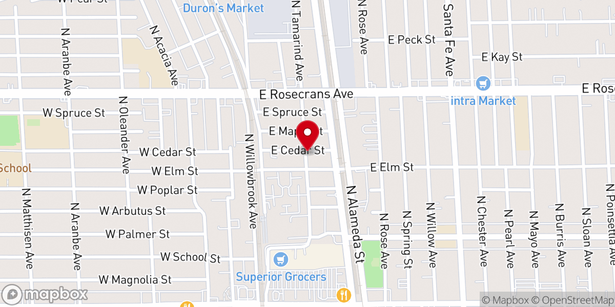 Map showing location of Greater Union Baptist Church