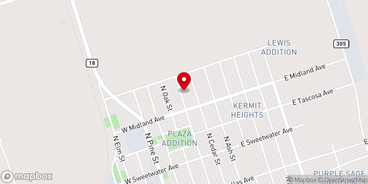 Map showing location of Freewill Baptist Church