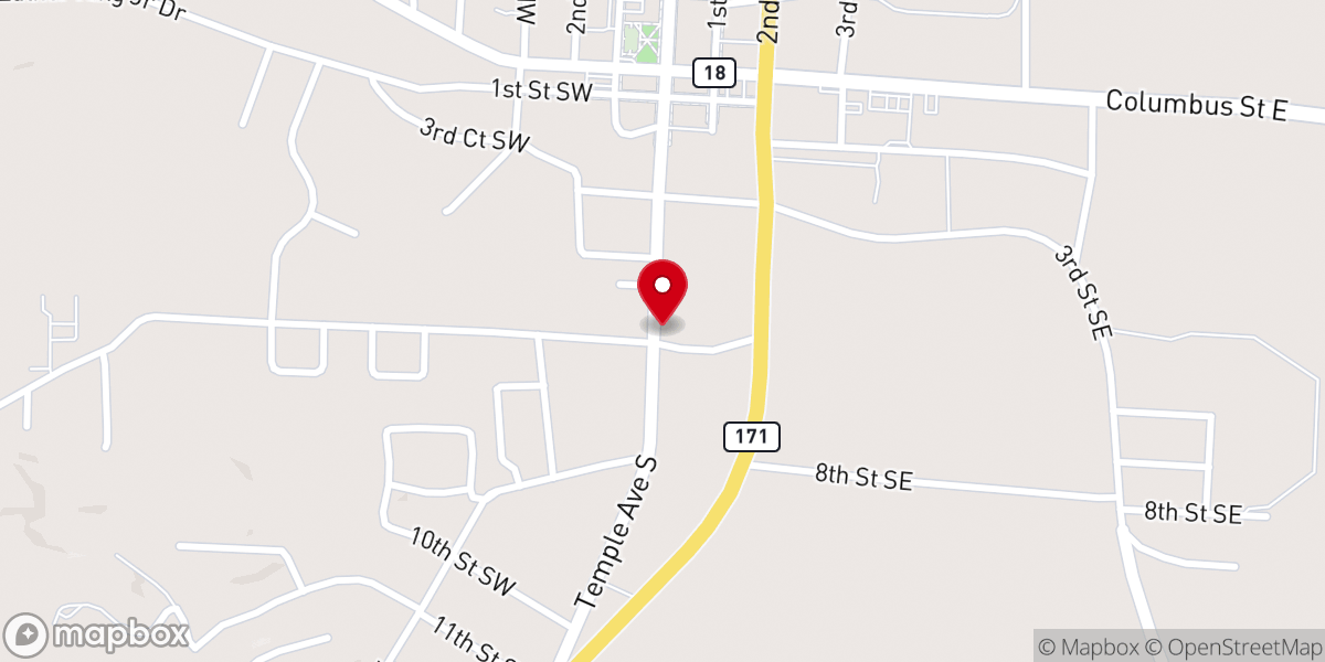 Map showing location of Gibson Church