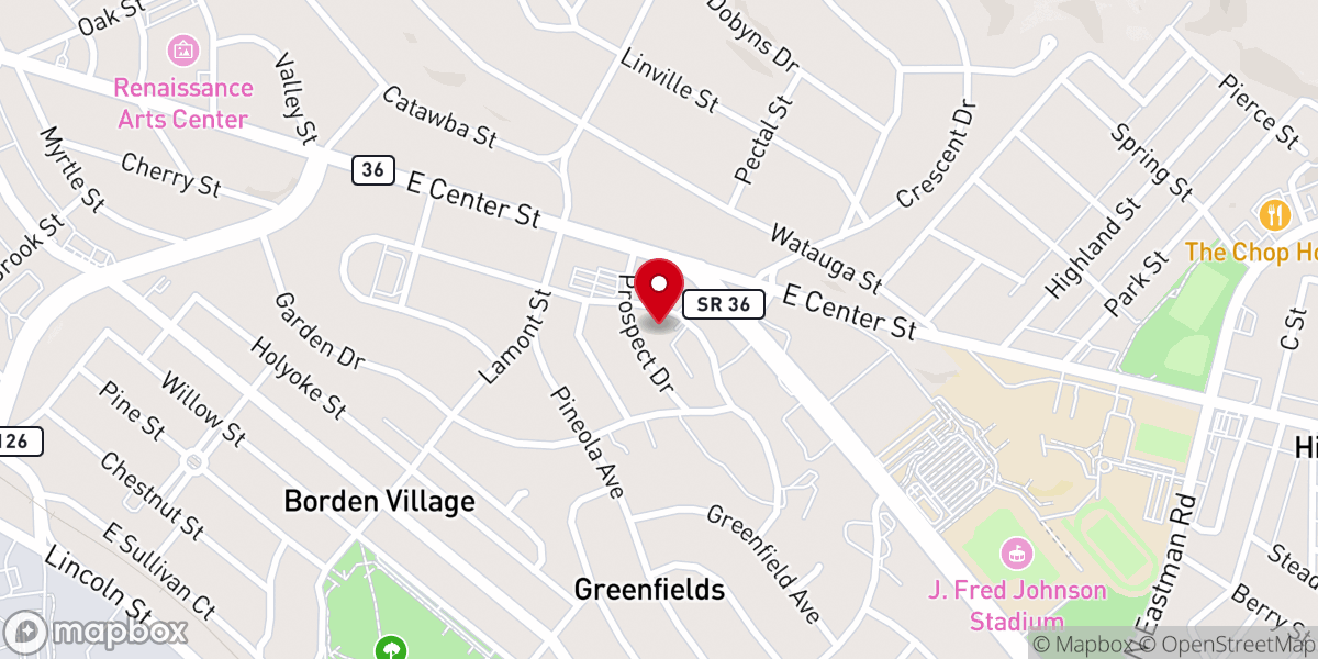 Map showing location of Waverly Road Presbyterian Church - Food Distribution Center
