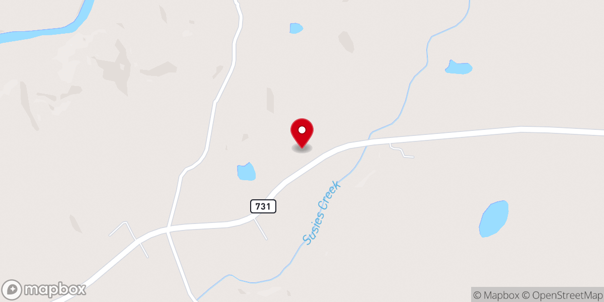 Map showing location of Little River Church