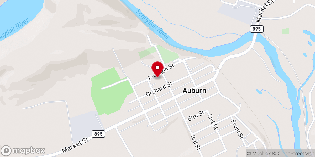 Map showing location of St John's Lutheran & UCC