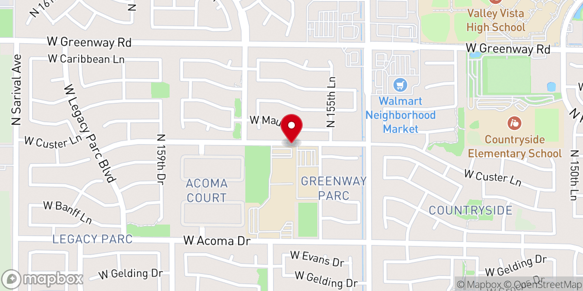 Map showing location of Oasis Baptist Church