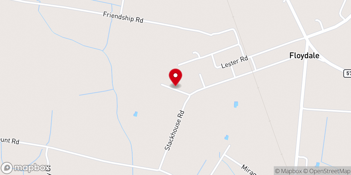 Map showing location of Greater New Zion Church