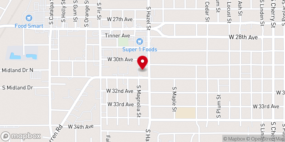 Map showing location of Wesley United Methodist Church