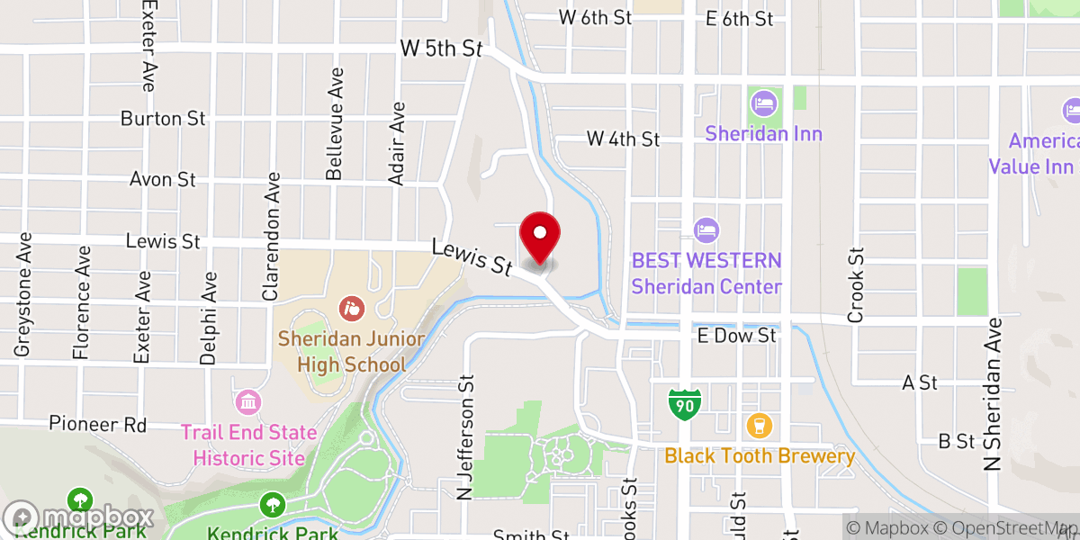 Map showing location of Sunrise Assembly of God