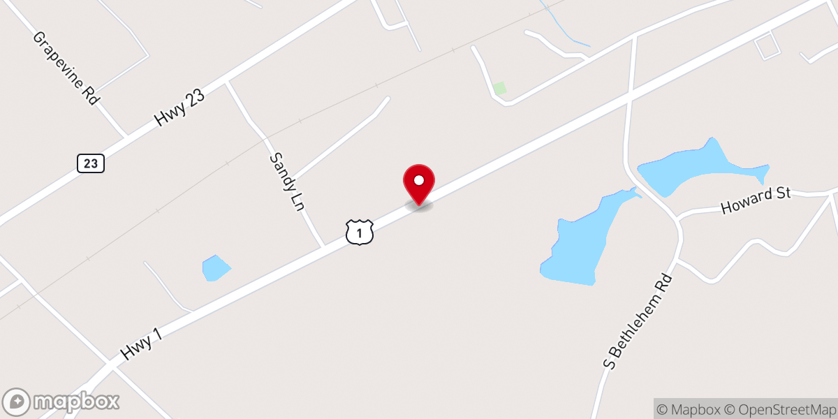 Map showing location of Cedar Creek Church Blessing Box