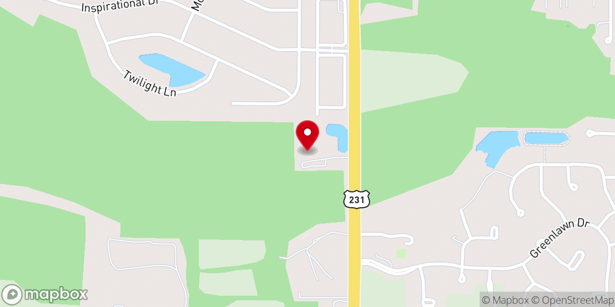 Map showing location of North Hills Presbyterian Church