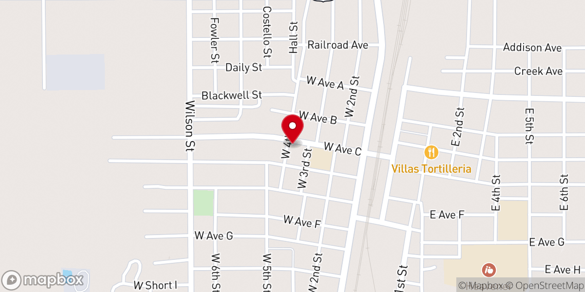 Map showing location of Heavener Hispanic Fellowship