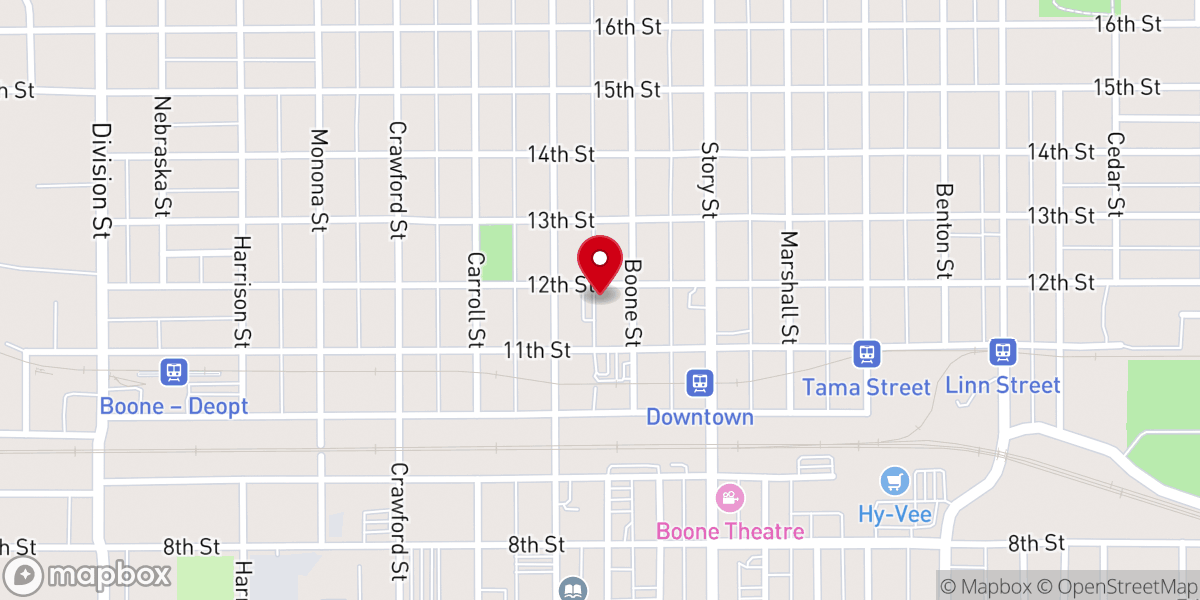 Map showing location of Trinity Lutheran School