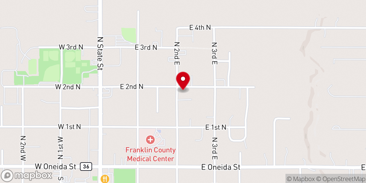 Map showing location of Preston Community Church