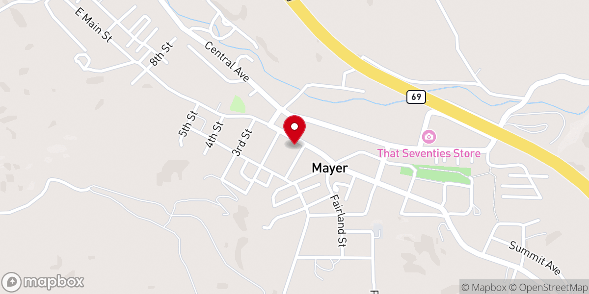 Map showing location of First Southern Baptist Church