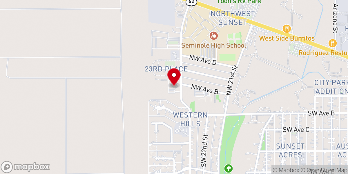 Map showing location of West Side Church of Christ