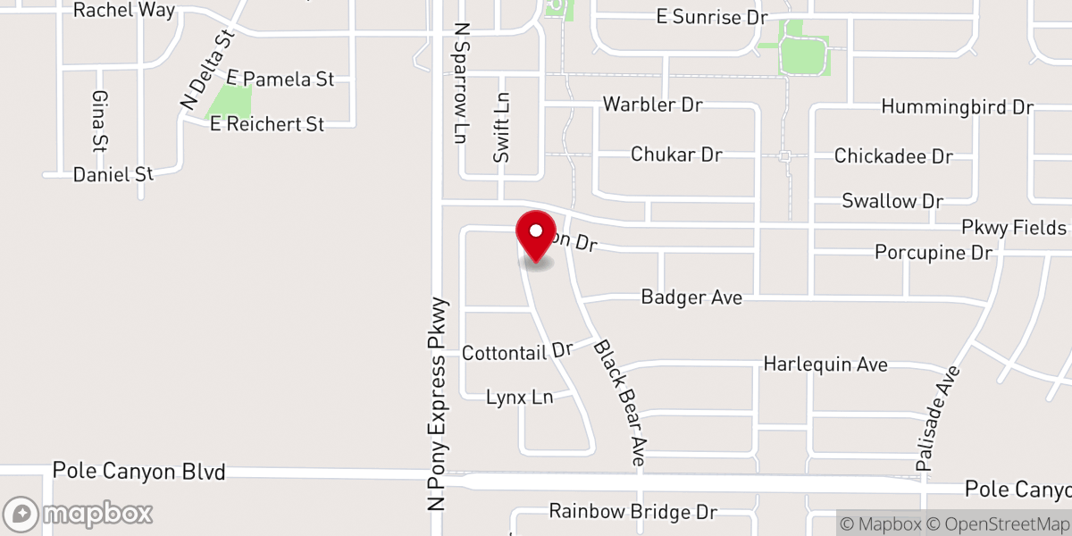 Map showing location of Eagle Mountain Community Church