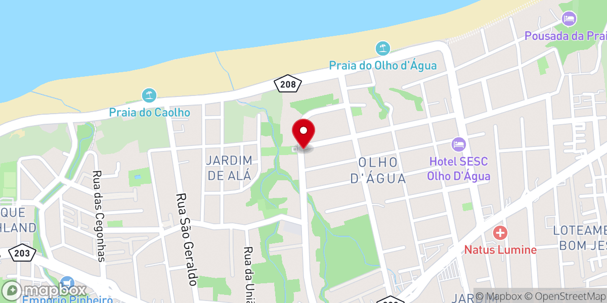 Map showing location of Igreja Batista Do Olho D'agua