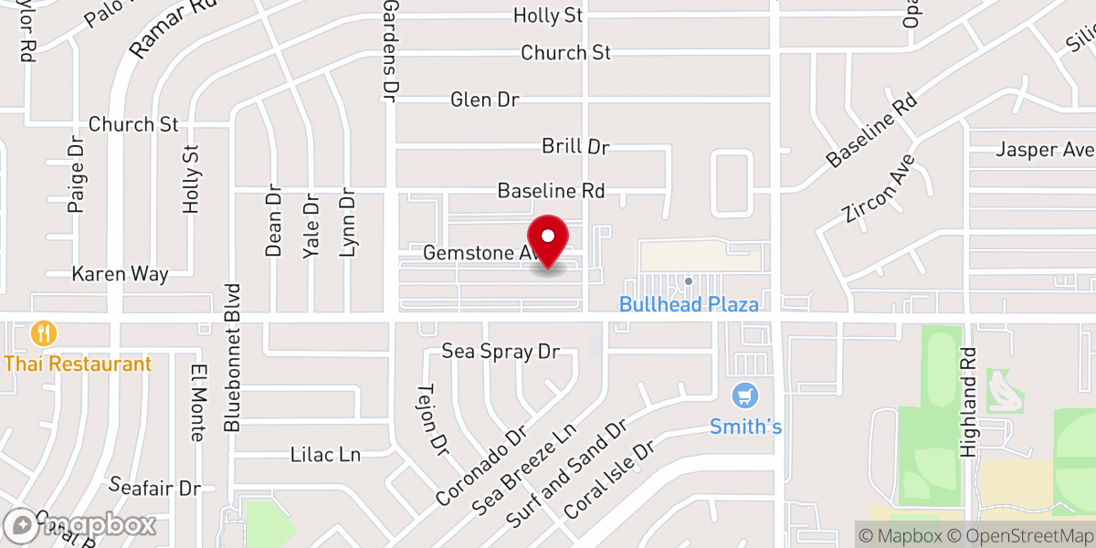 Map showing location of Ebenezer Church of God Bullhead City