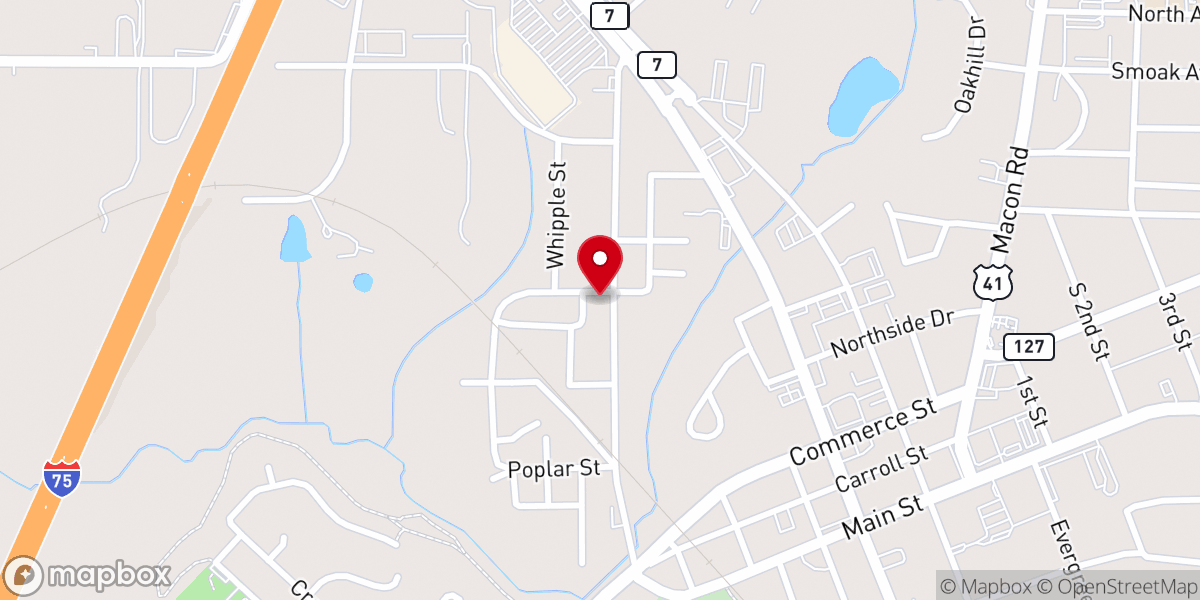 Map showing location of Perry Chapel A.M.E. Church