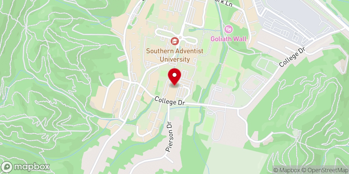 Map showing location of Collegedale Seventh-day Adventist Church