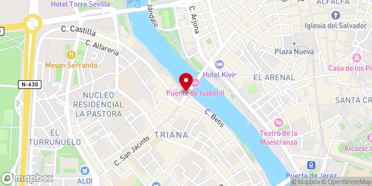 Map showing location of Capilla del Carmen