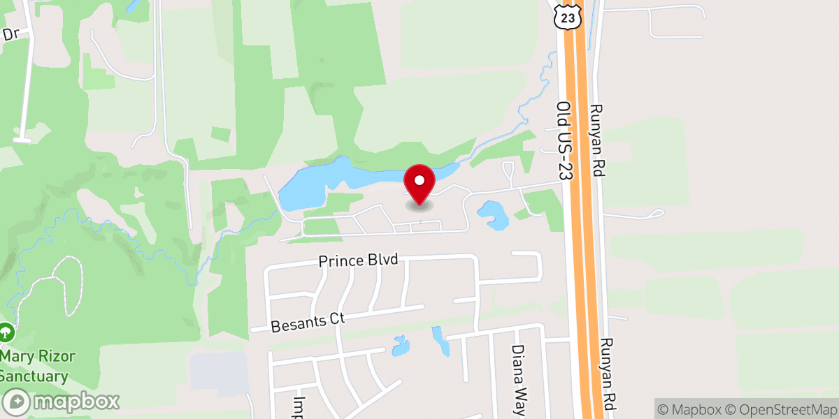 Map showing location of Church Of God In Michigan