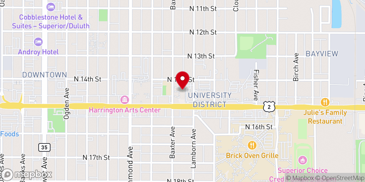 Map showing location of Cathedral of Christ the King