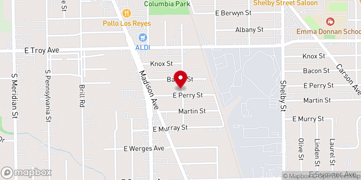 Map showing location of Pentecostal Power of Praise