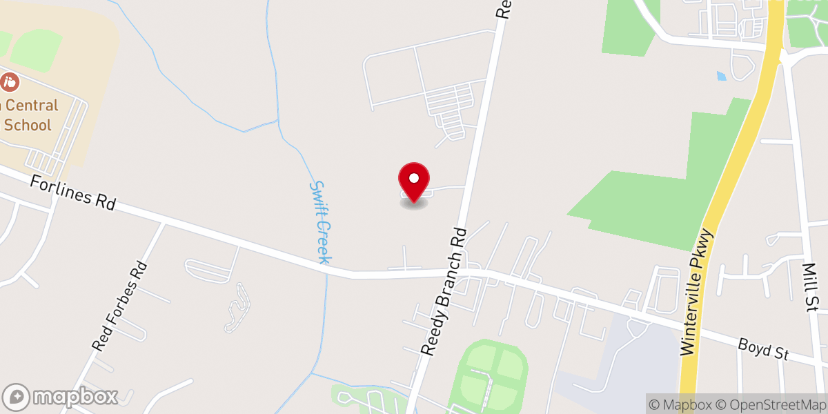 Map showing location of Greenville North Seventh-day Adventist Church