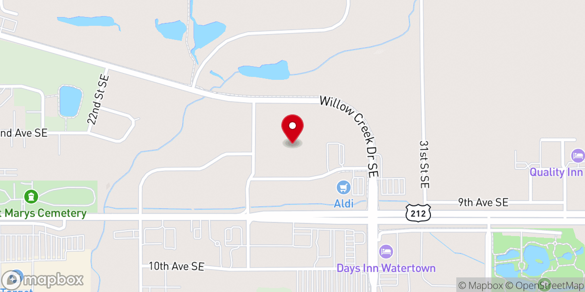 Map showing location of Holiday Inn Express & Suites Watertown by IHG