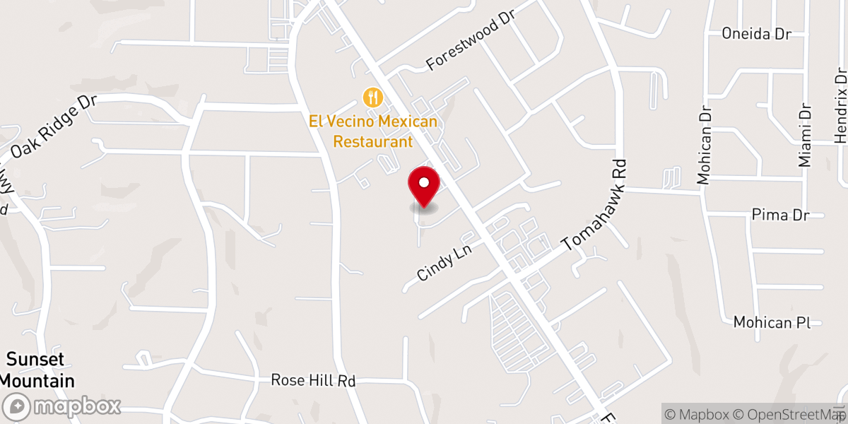 Map showing location of Point of Grace