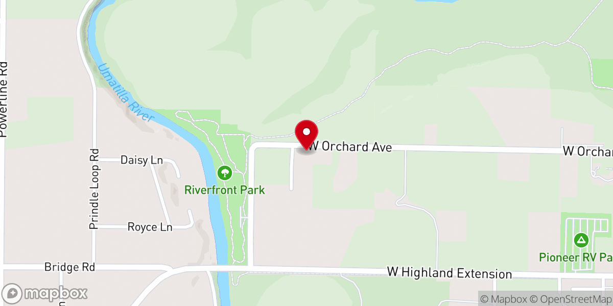 Map showing location of Westside church of Christ