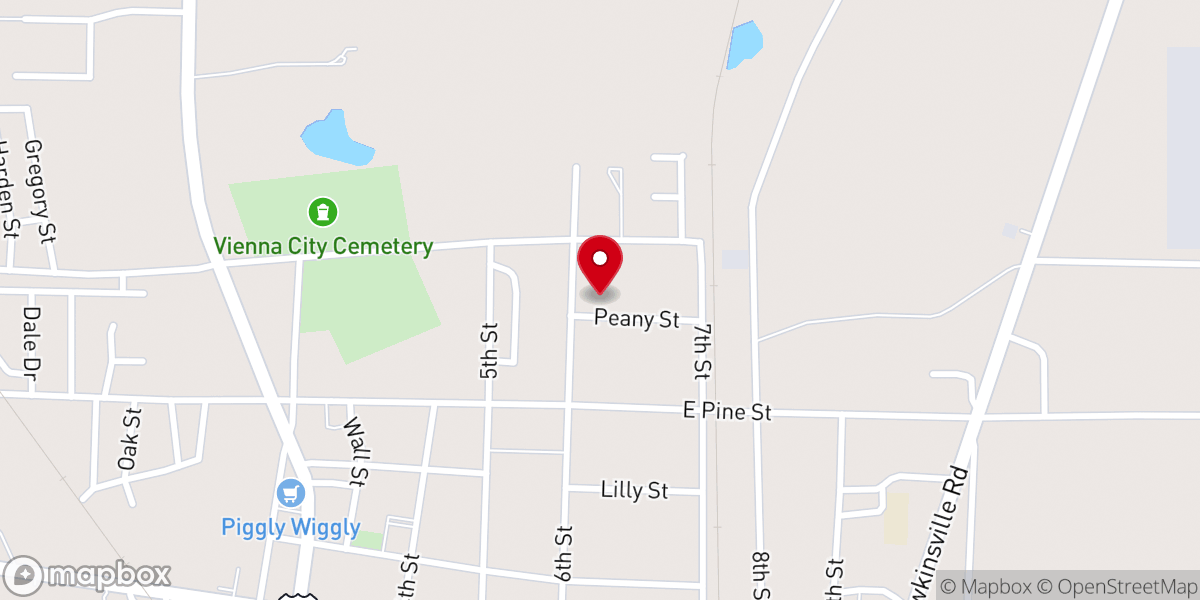 Map showing location of Vienna Church of God