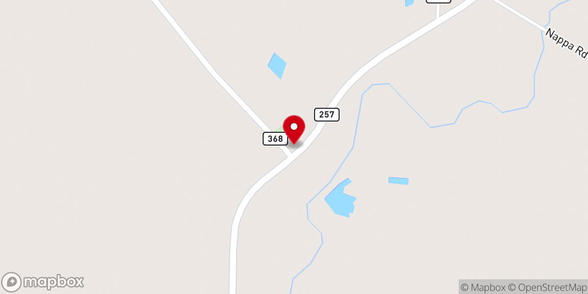Map showing location of Sharon Church