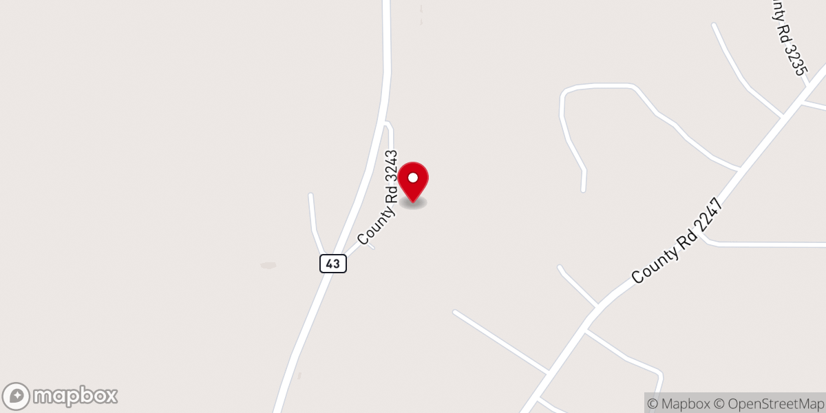 Map showing location of Marble Rock Baptist Church