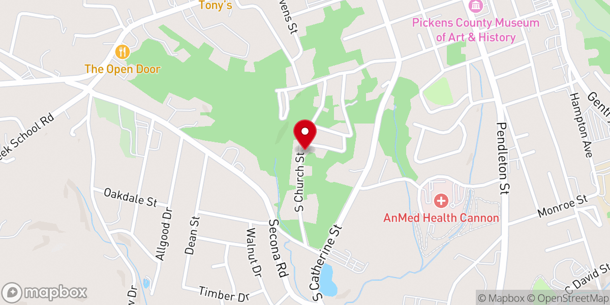 Map showing location of Smith Chapel FBH Church