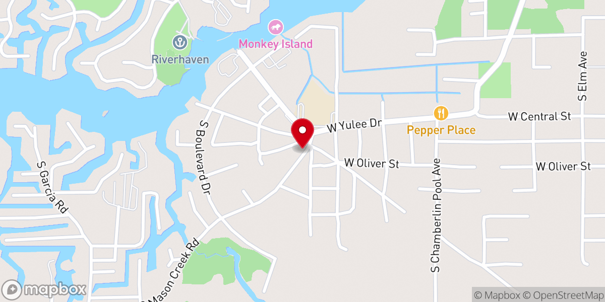Map showing location of Homosassa Civic Club