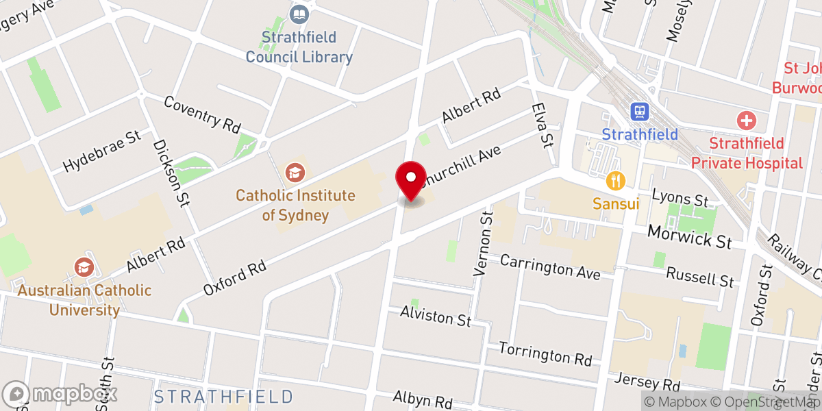 Map showing location of St. Martha's Catholic Church