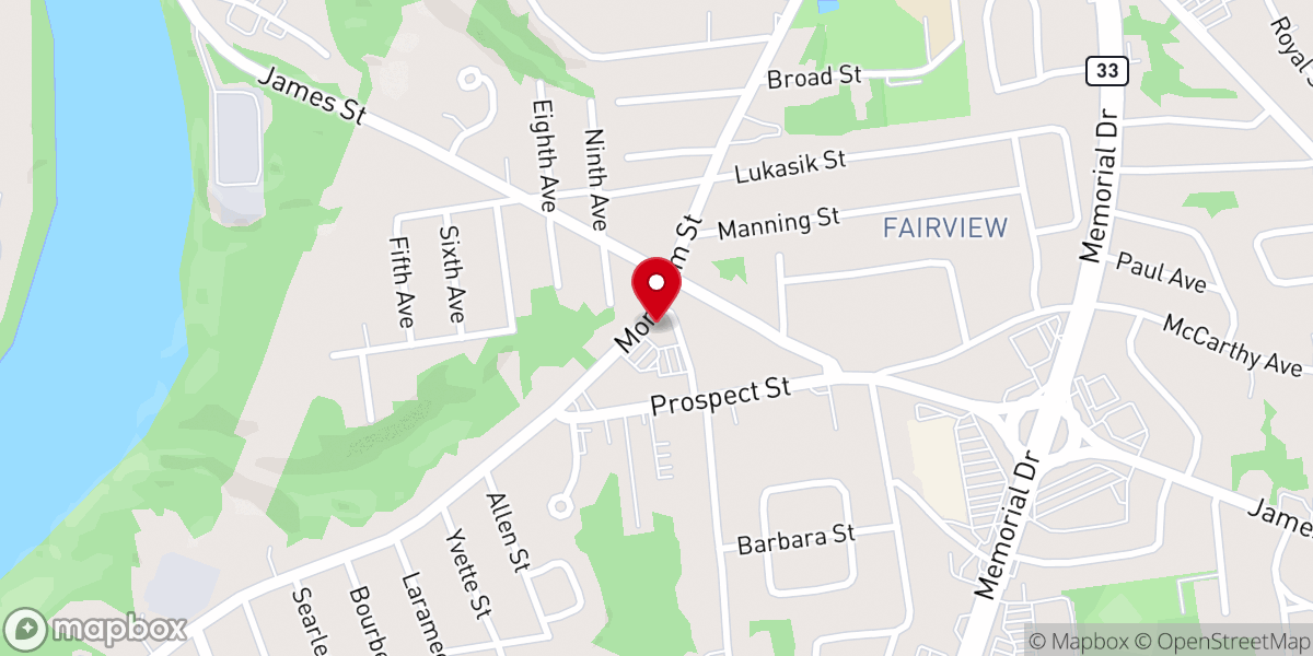 Map showing location of Pioneer Valley Church of Christ