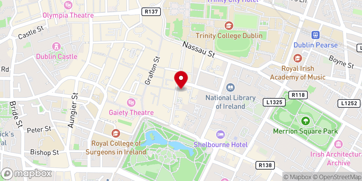 Map showing location of St Ann's Church of Ireland
