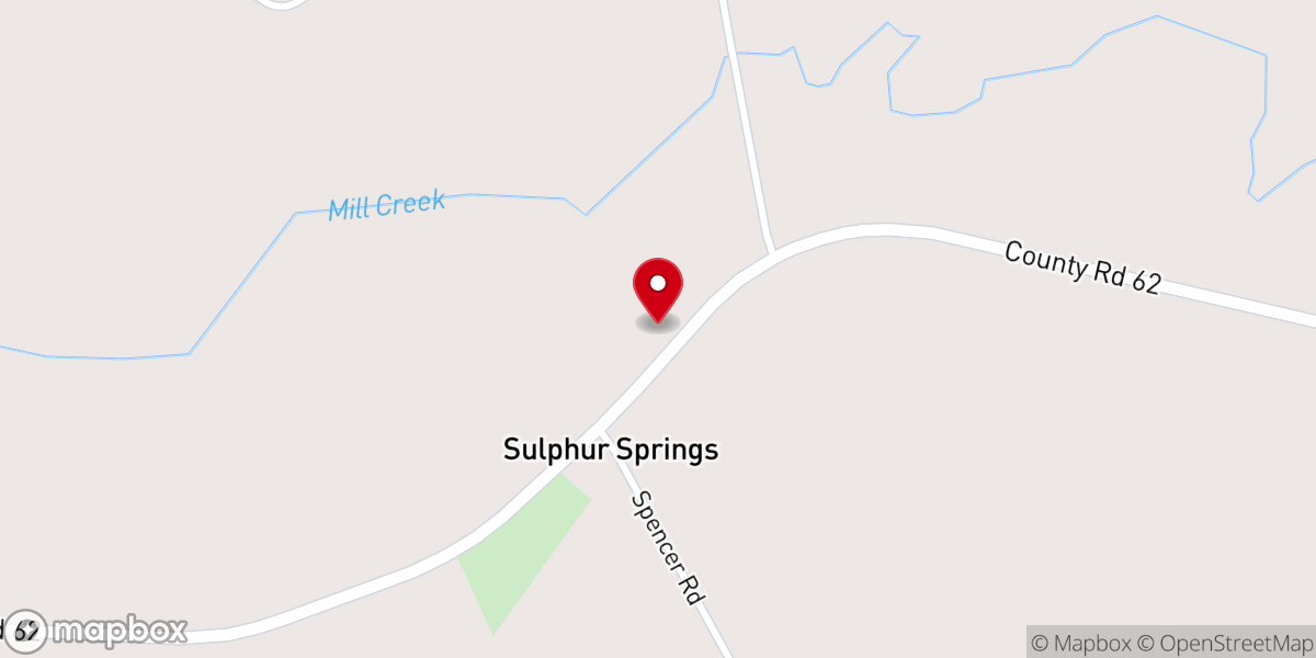 Map showing location of Sulphur Springs United Methodist Church