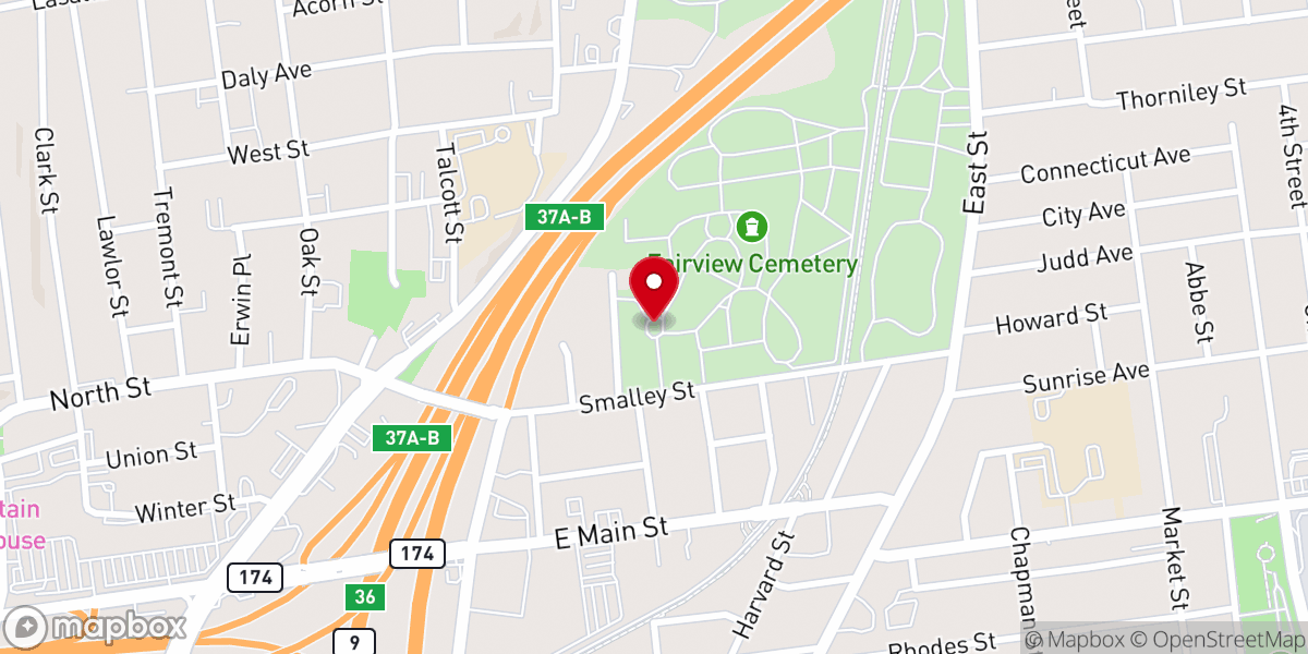 Map showing location of Erwin Chapel