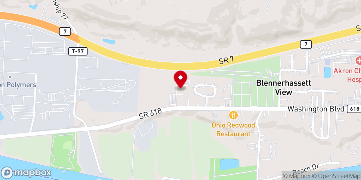 Map showing location of Belpre Church of Christ