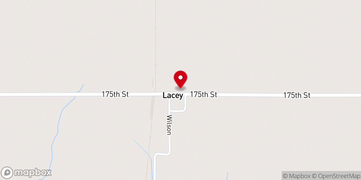 Map showing location of Lacey United Methodist Church