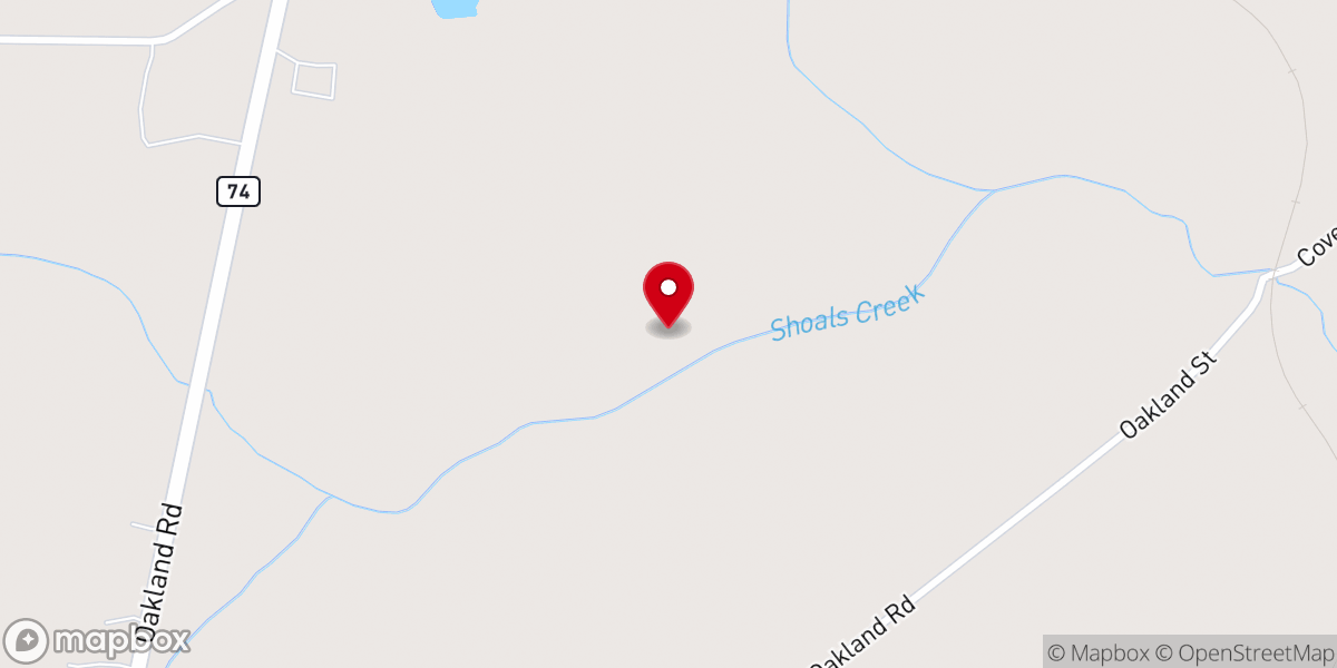 Map showing location of Faith Chapel Holiness Church